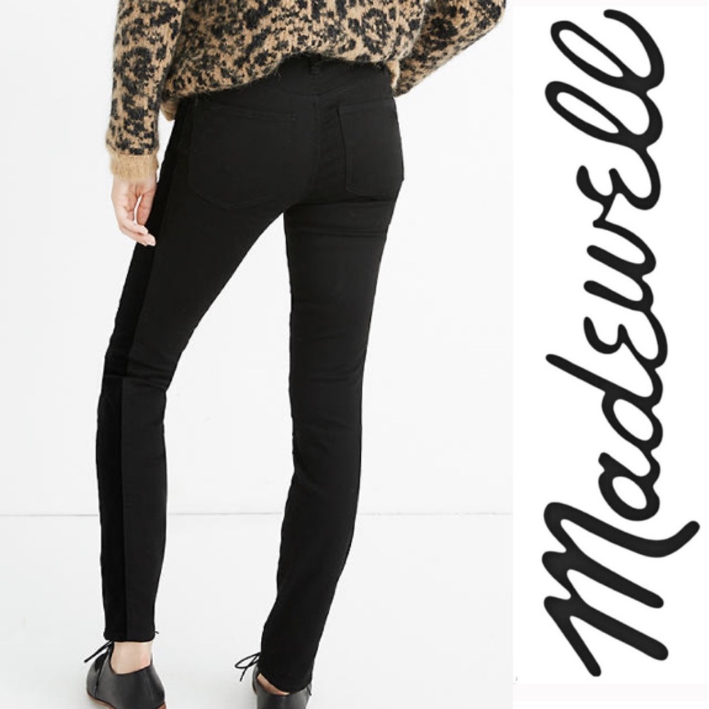 Madewell 9 Mid-Rise Skinny Velvet Stripe Edition25
